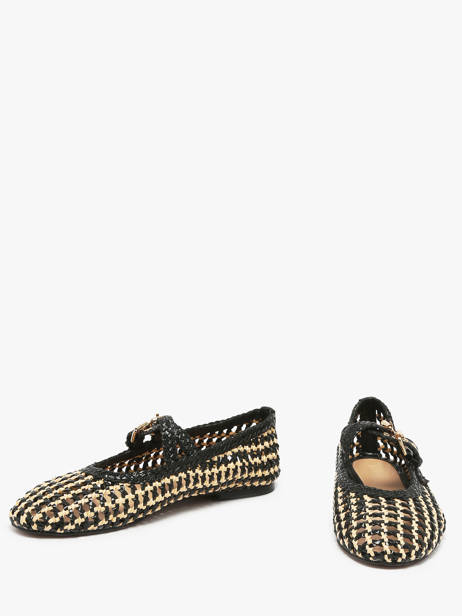 Ballerinas Met Riempjes Uit Leder Inuovo Zwart women D47001 ander zicht 2
